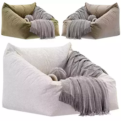 Cooper Faux Sheepskin Bean Bag Chair