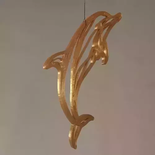 dolphin wall art Free 3D print model