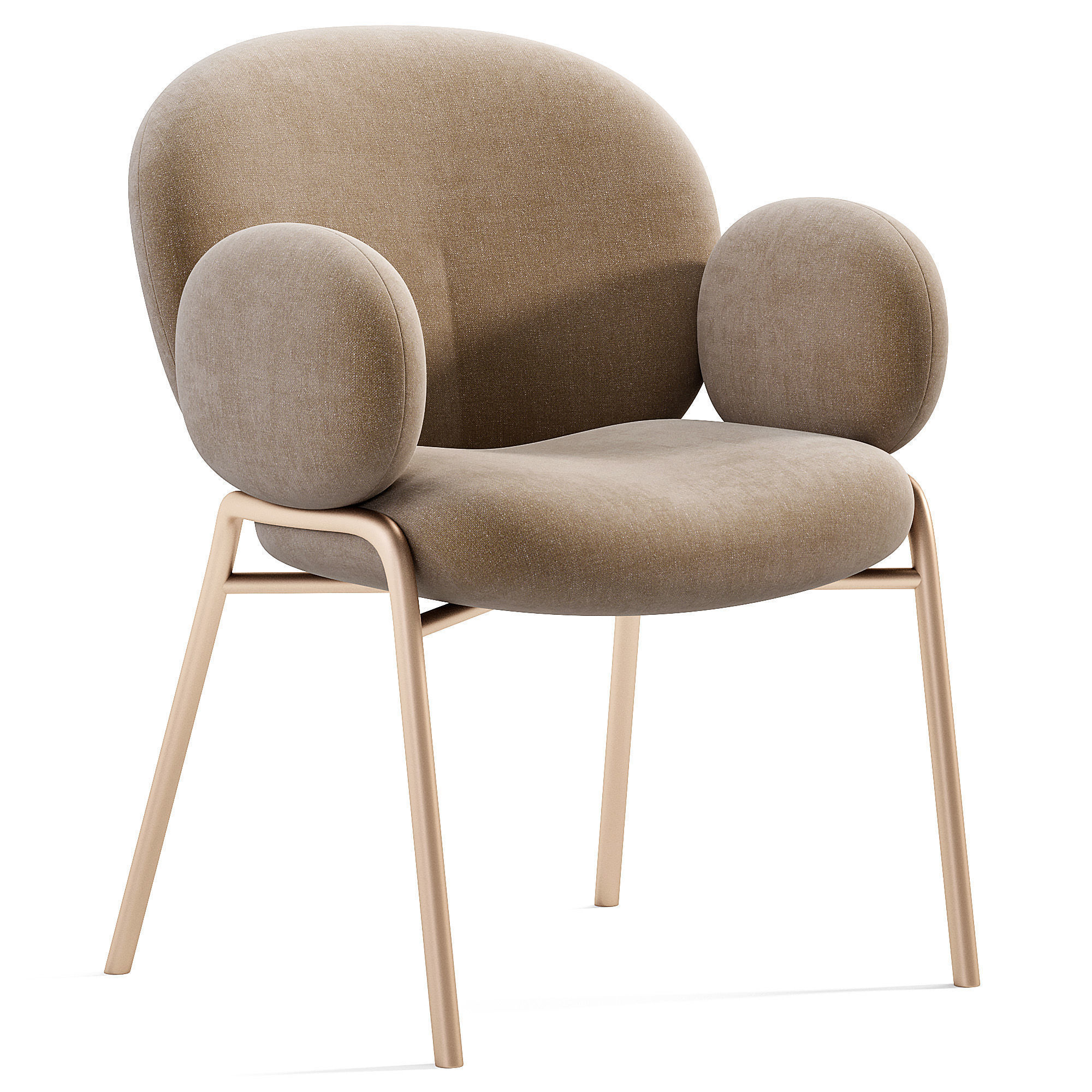 NANA Chair Low-poly 3D model_3