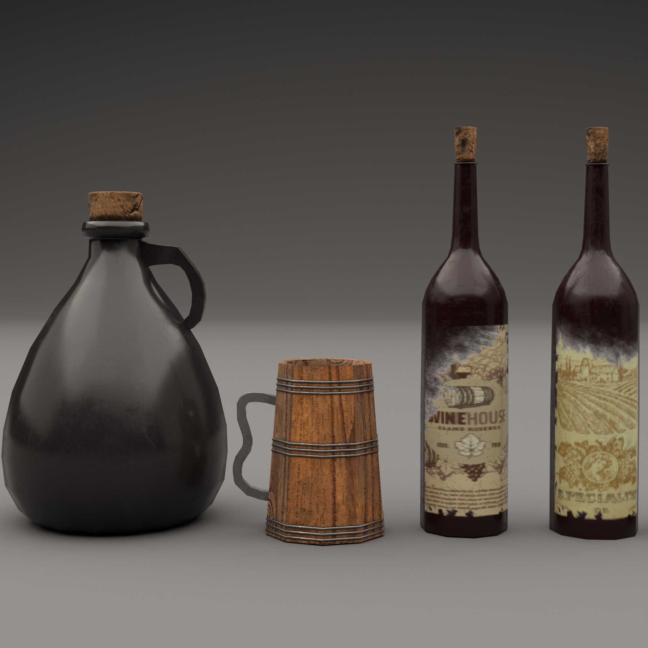 Medieval Assests Low-poly 3D model_1