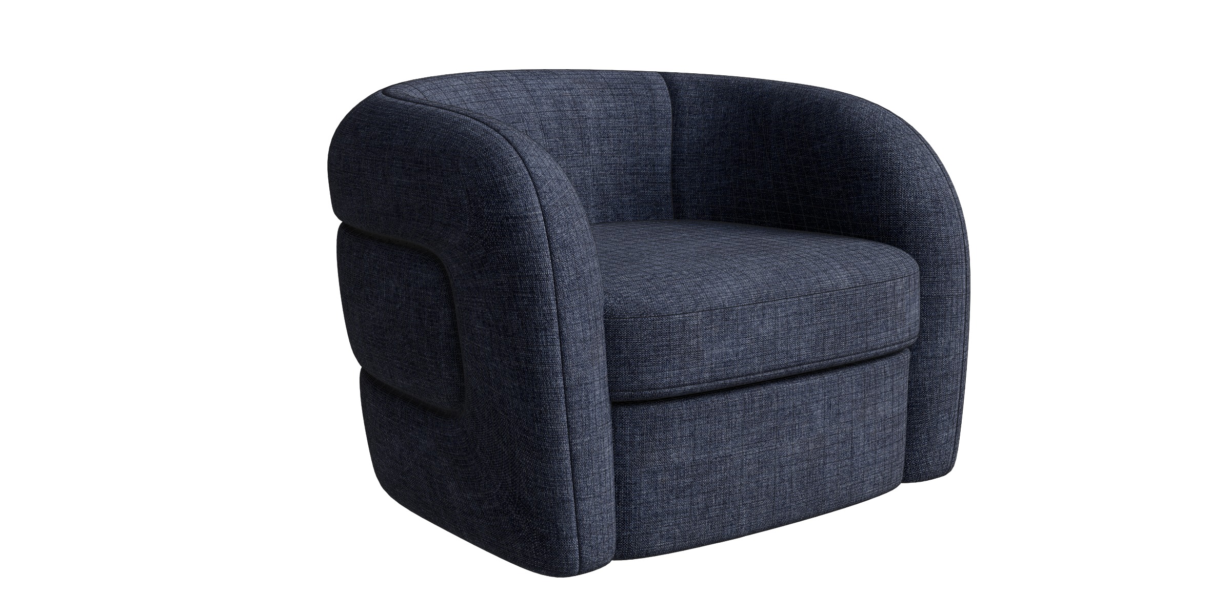 Bolster Lounge Chair Low-poly 3D model_3