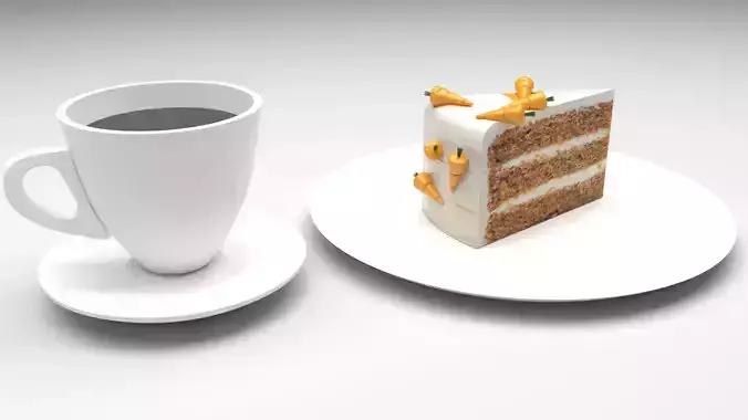 Coffee With Cake 3D model