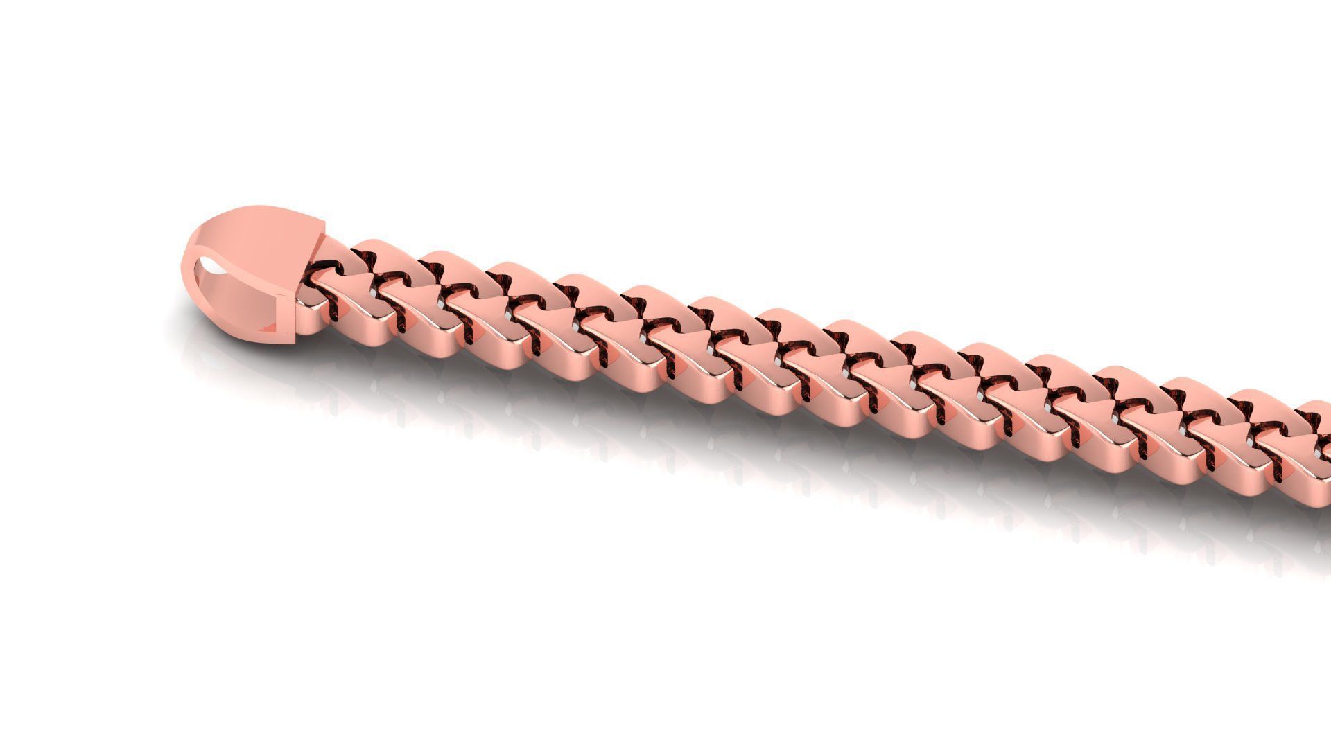 6MM SPIRAL 3D New CUBAN BRACELET OR CHAIN OR NECKLACE 3D print model_1