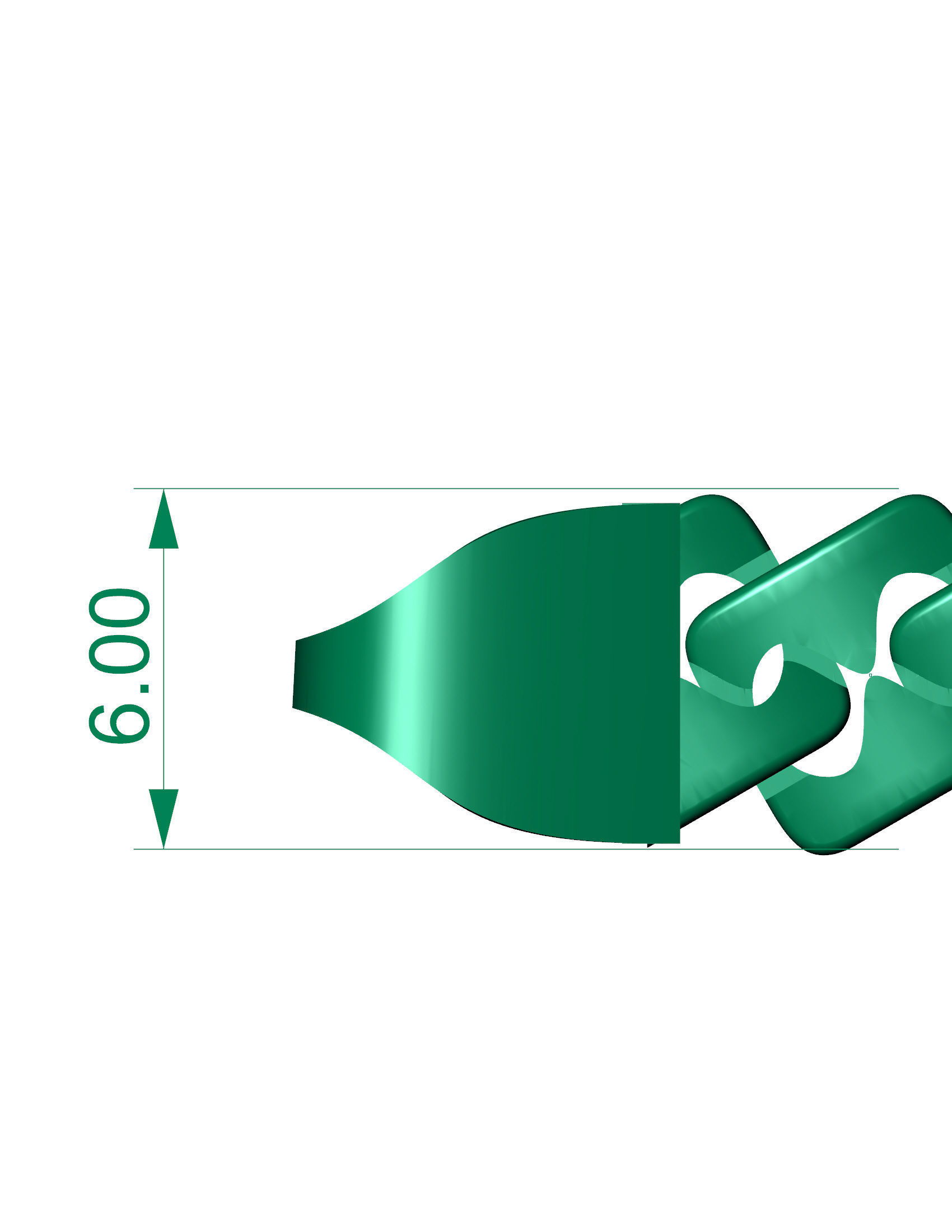 6MM SPIRAL 3D New CUBAN BRACELET OR CHAIN OR NECKLACE 3D print model_2