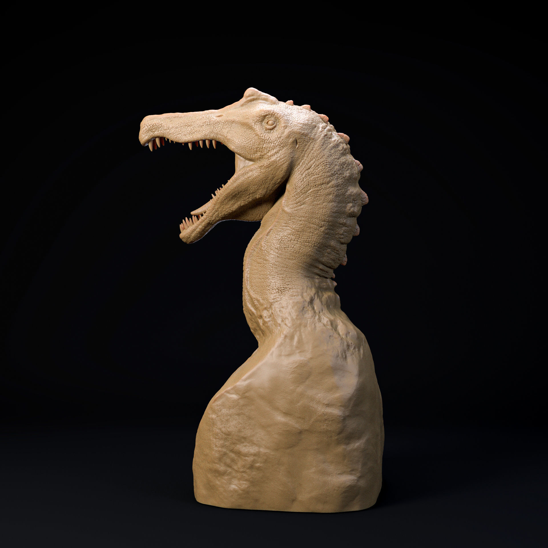 Irritator bust - pre supported 3D print model_1