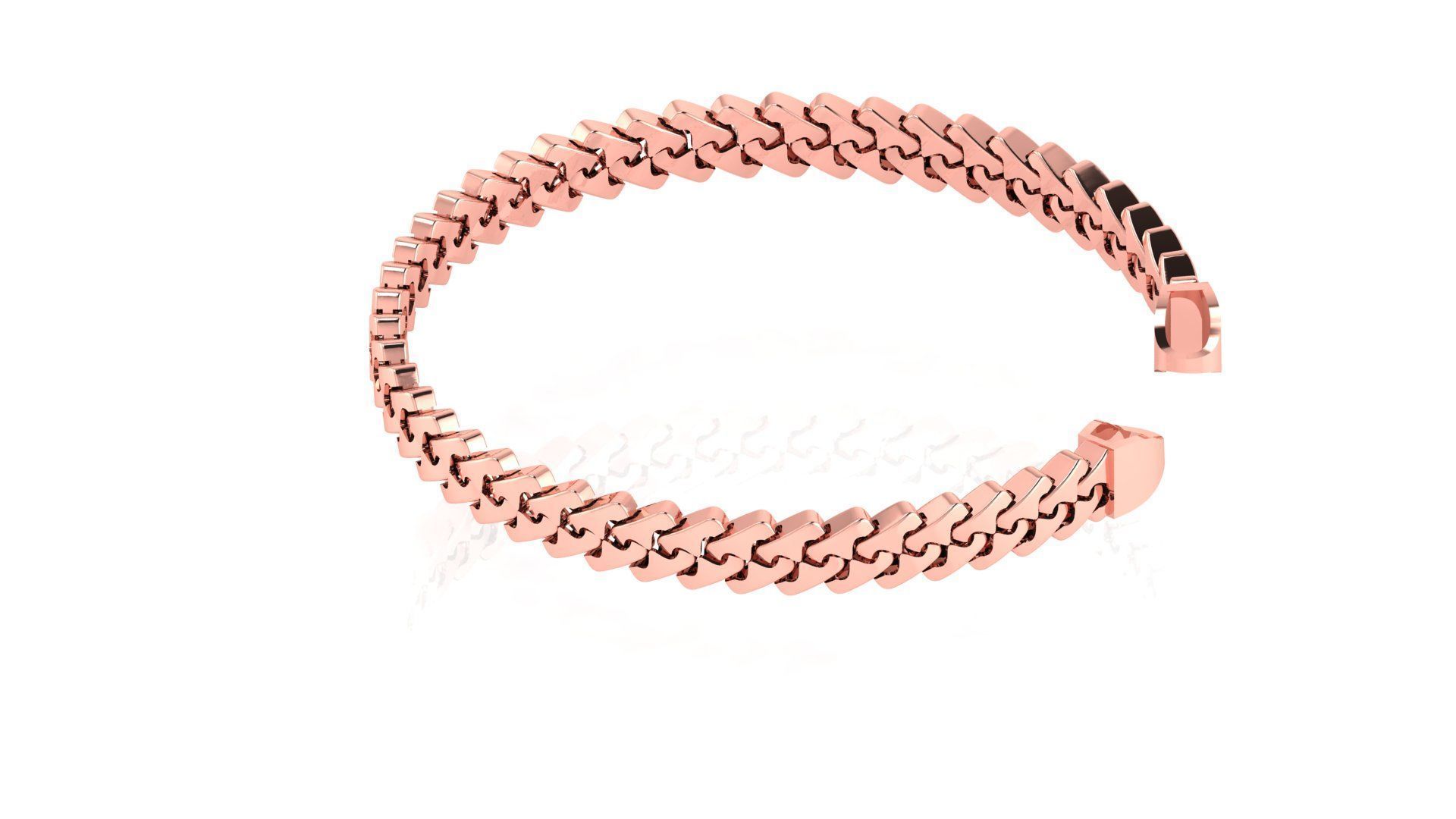 7MM SPIRAL 3D New CUBAN BRACELET OR CHAIN OR NECKLACE 3D print model_1