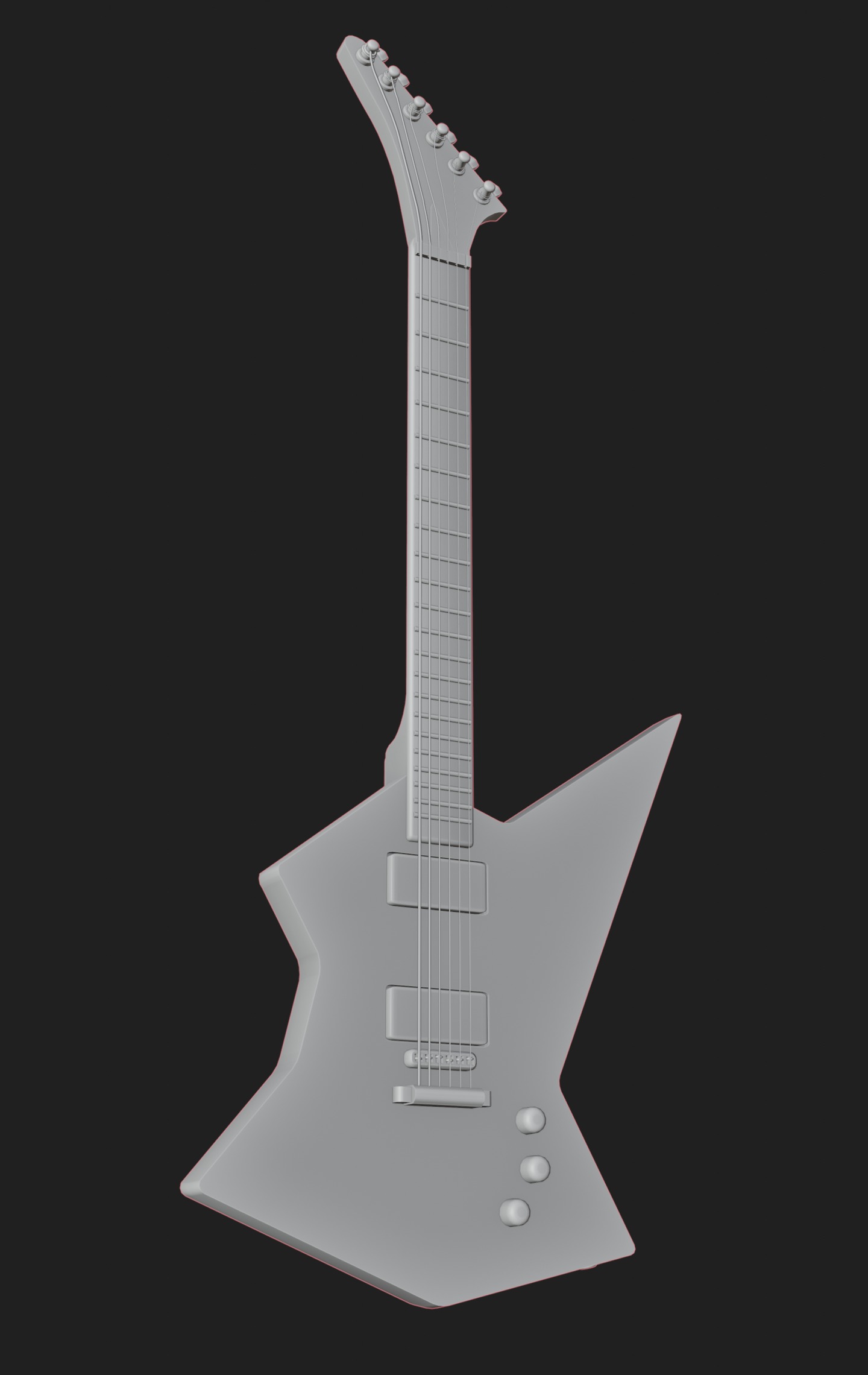 Electric Guitar Explorer Inspired Free low-poly 3D model_9