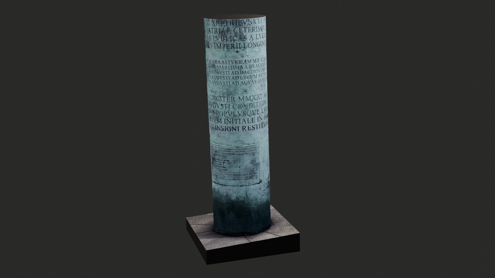 Textured 3D Model of a Roman Monument in Lugo 3D model_4
