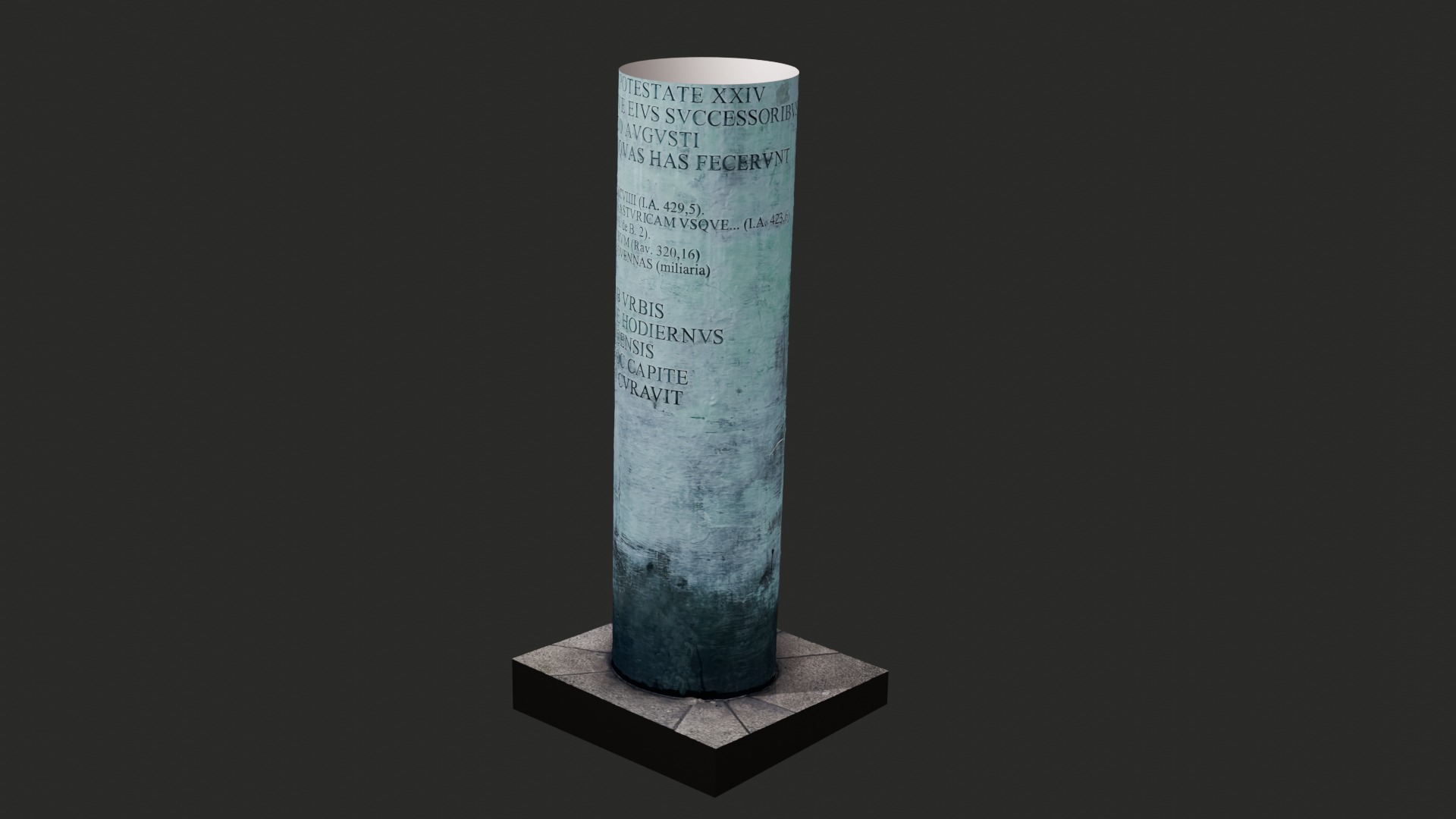 Textured 3D Model of a Roman Monument in Lugo 3D model_1