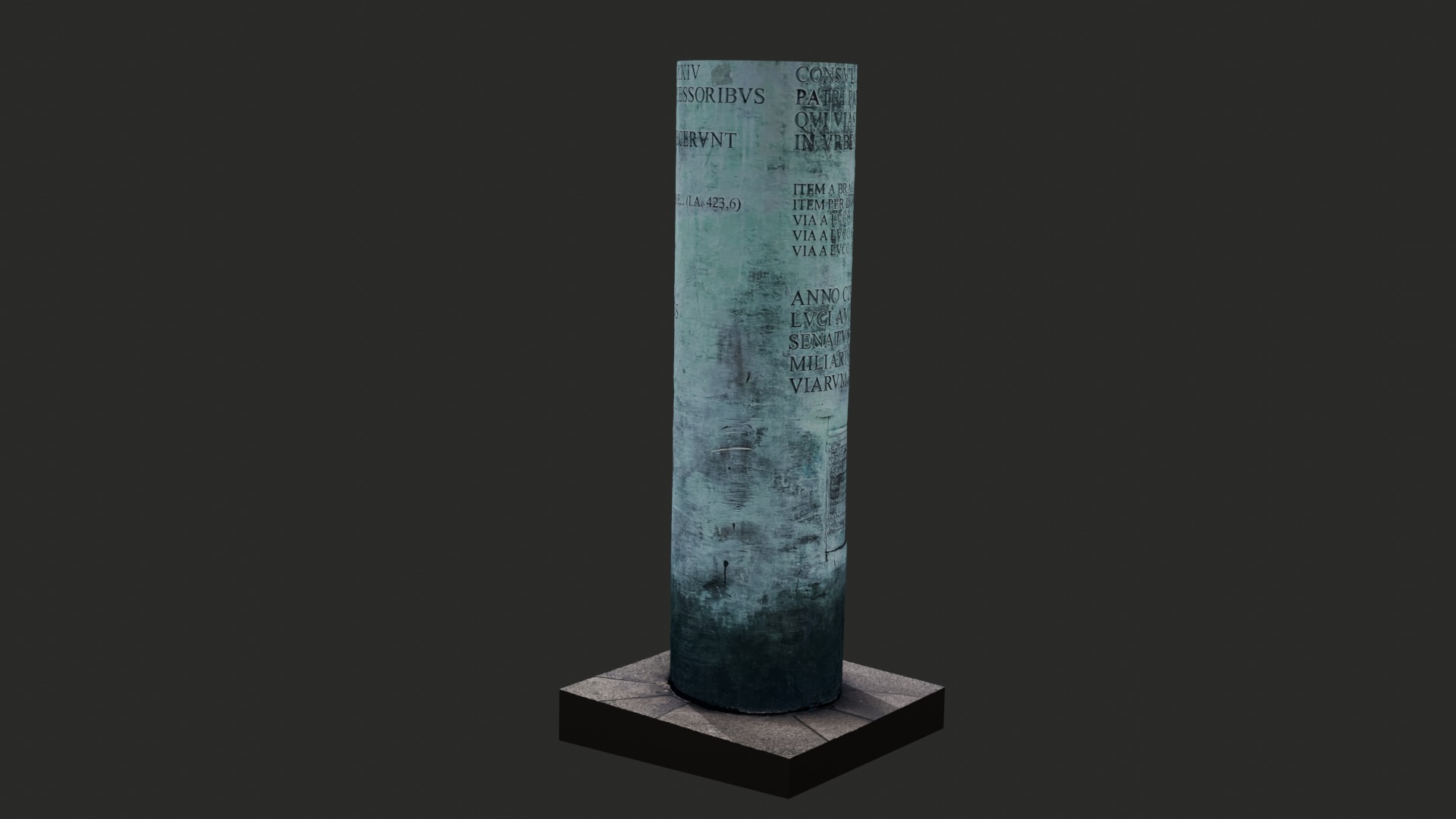 Textured 3D Model of a Roman Monument in Lugo 3D model_2
