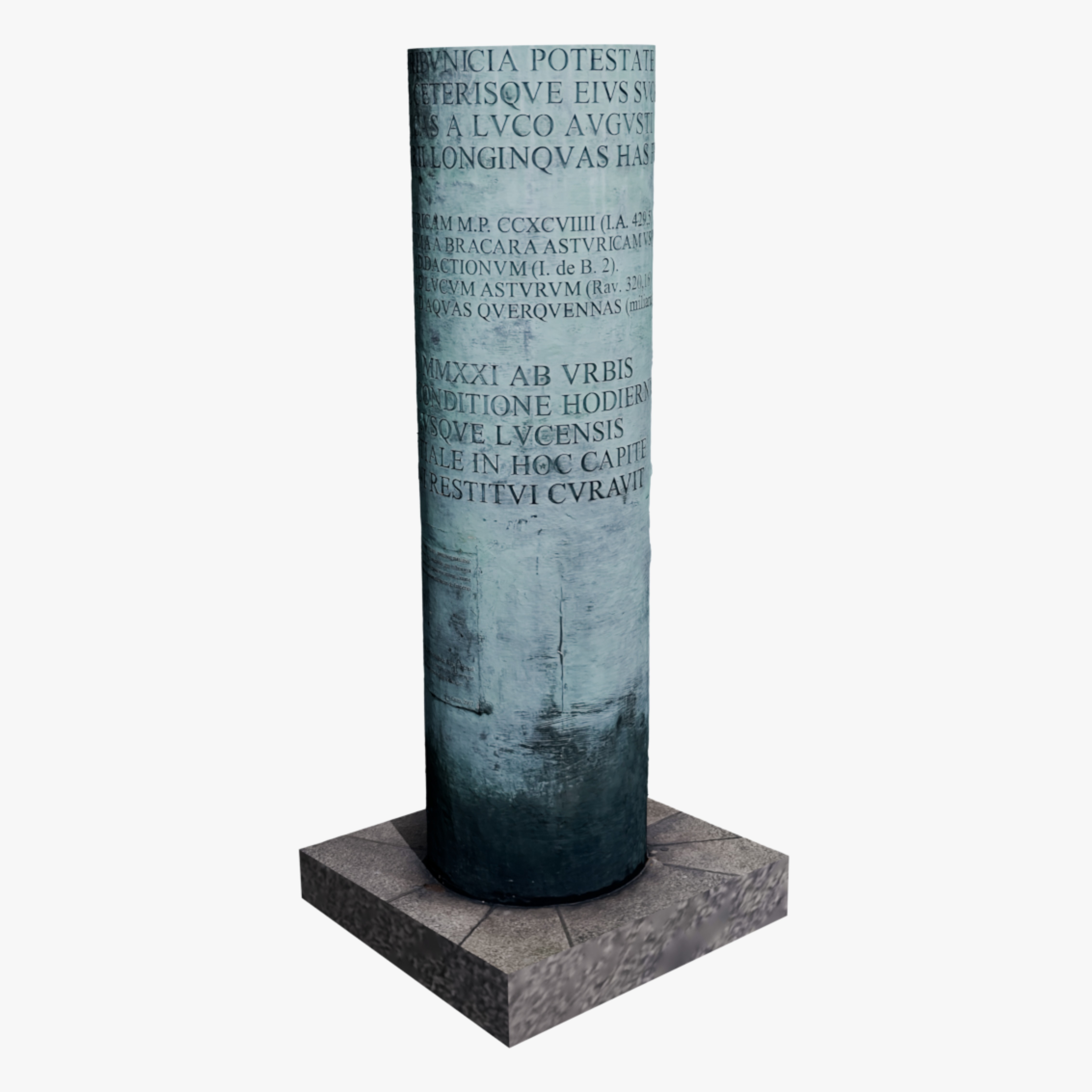 Textured 3D Model of a Roman Monument in Lugo 3D model_5