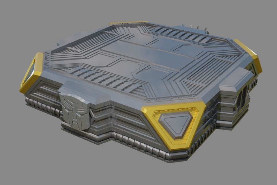 Display Stand Transformers Fan Art Square Version 3D print model_1