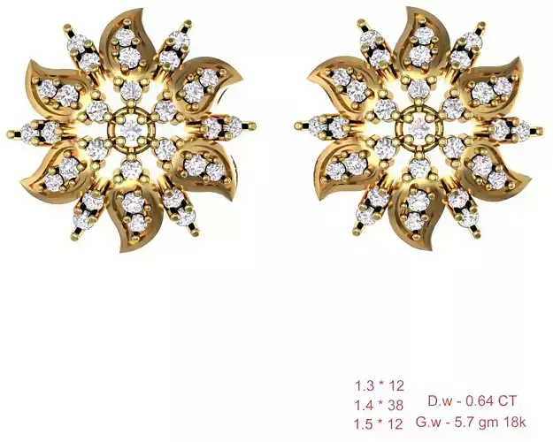  Women Earrings Render 3dm STL OBJ FBX Details