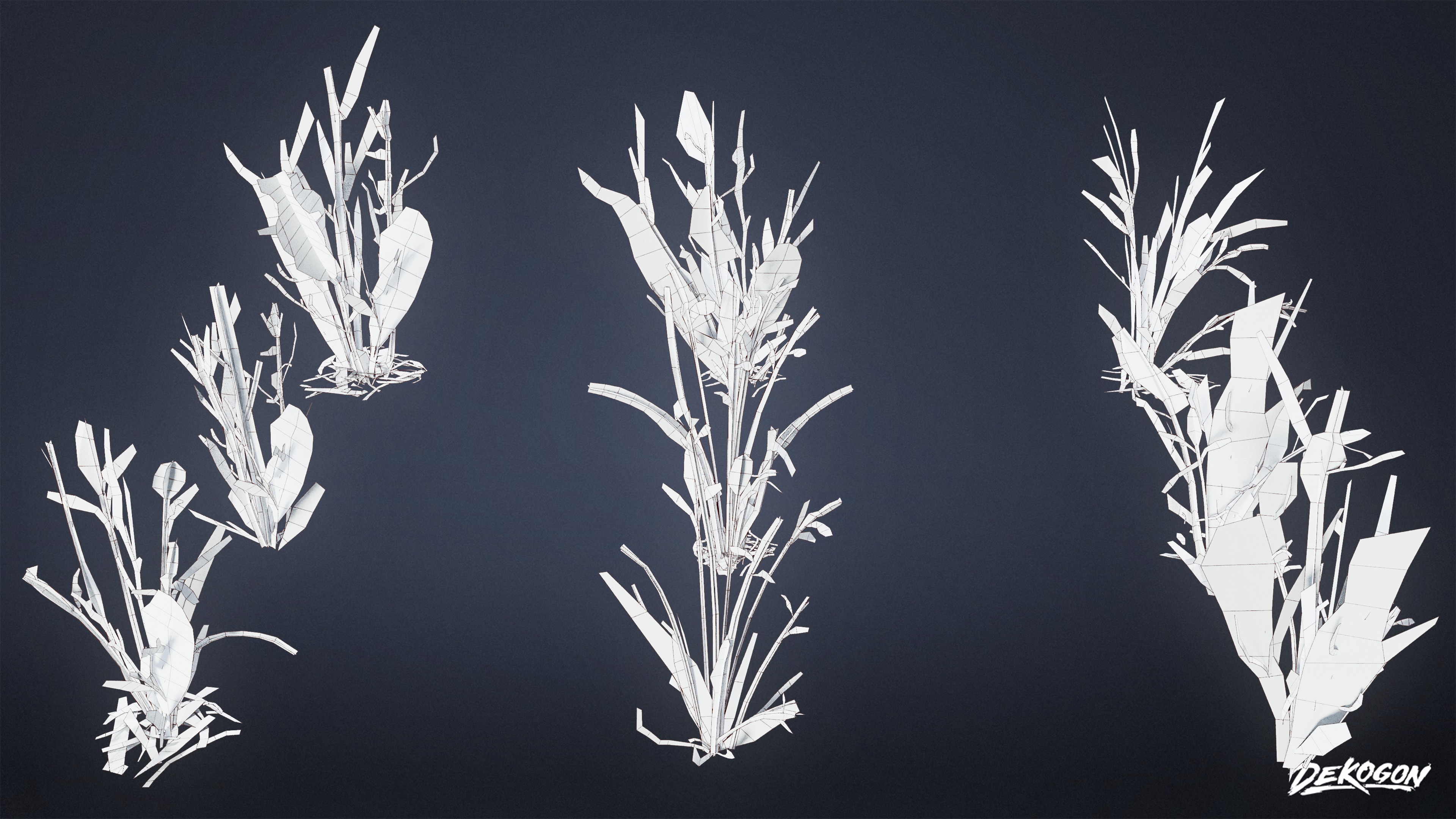 FOLIAGE - Irish Plants 02 - LOW POLY Low-poly 3D model_9