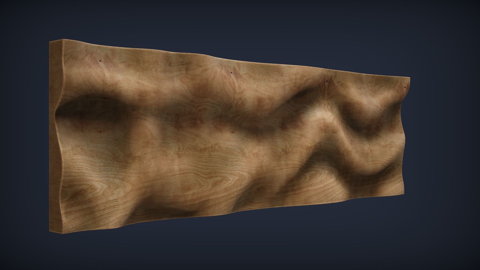 Wavy Wall Art Panel 3D model_1
