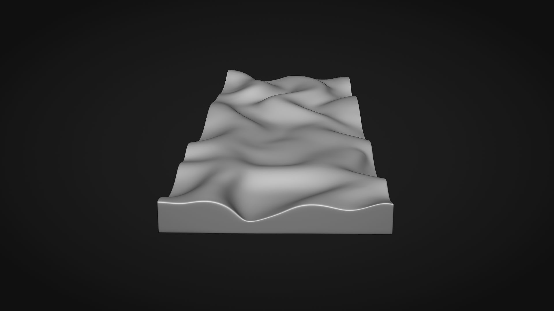 Wavy Wall Art Panel 3D model_7