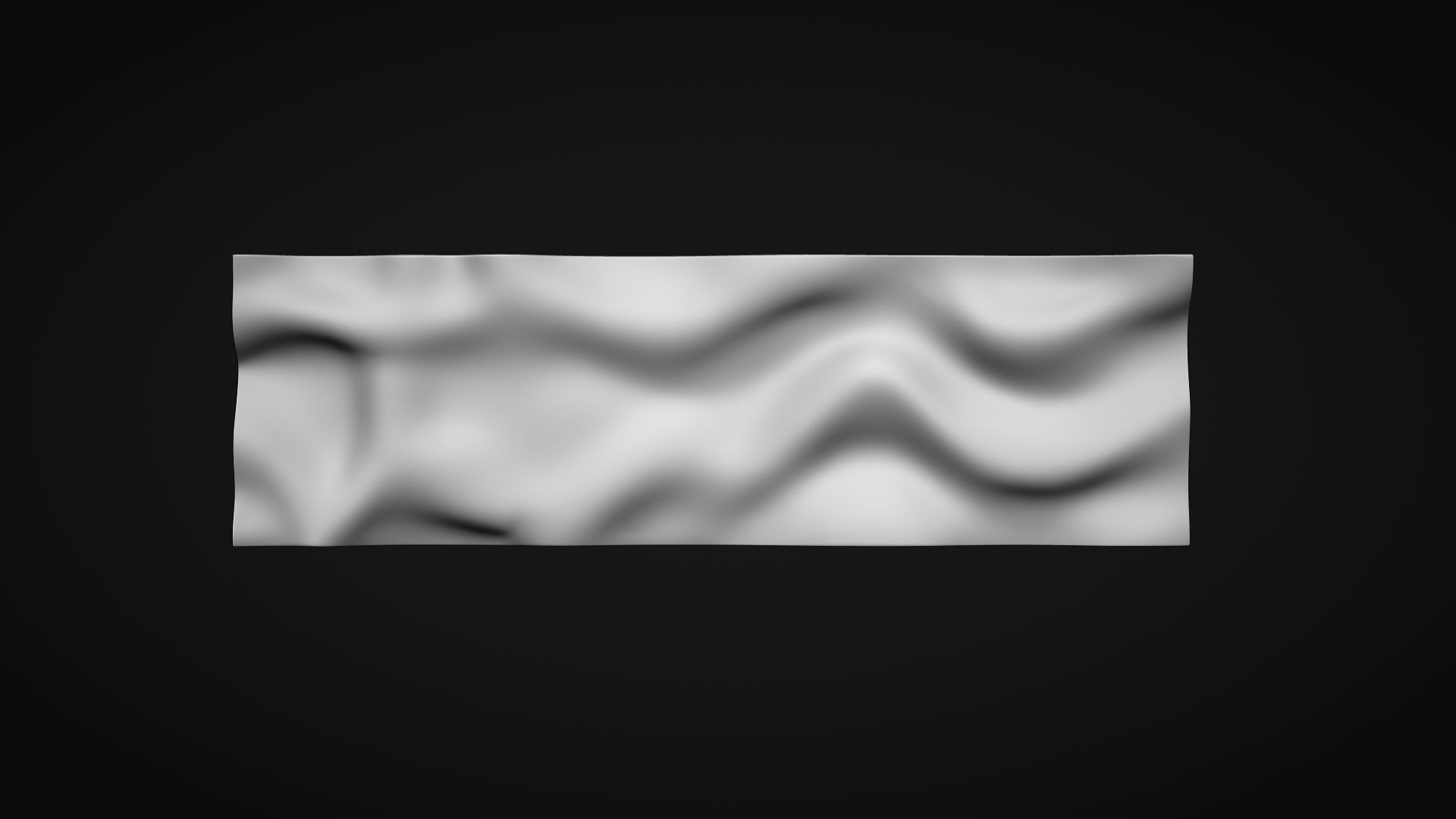 Wavy Wall Art Panel 3D model_2