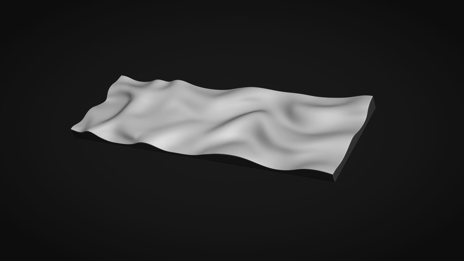 Wavy Wall Art Panel 3D model_6