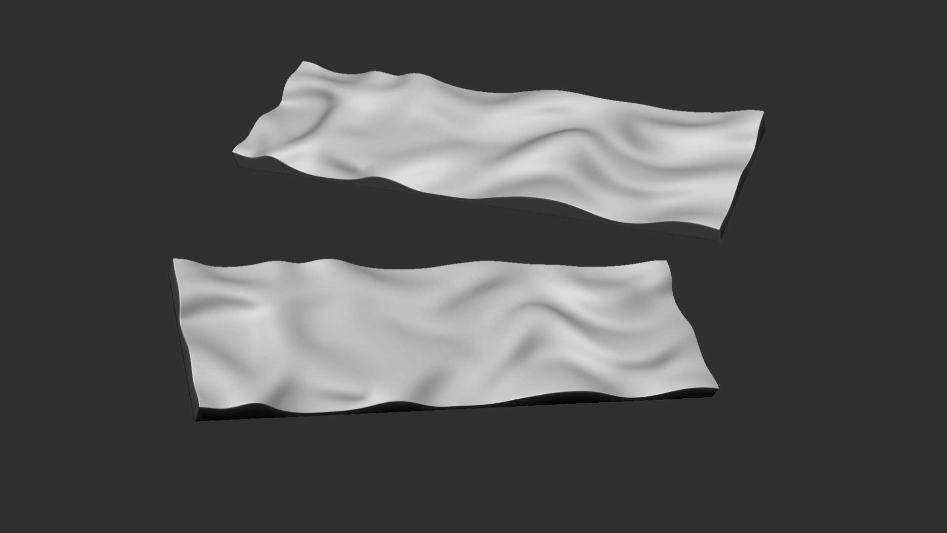 Wavy Wall Art Panel 3D model_9