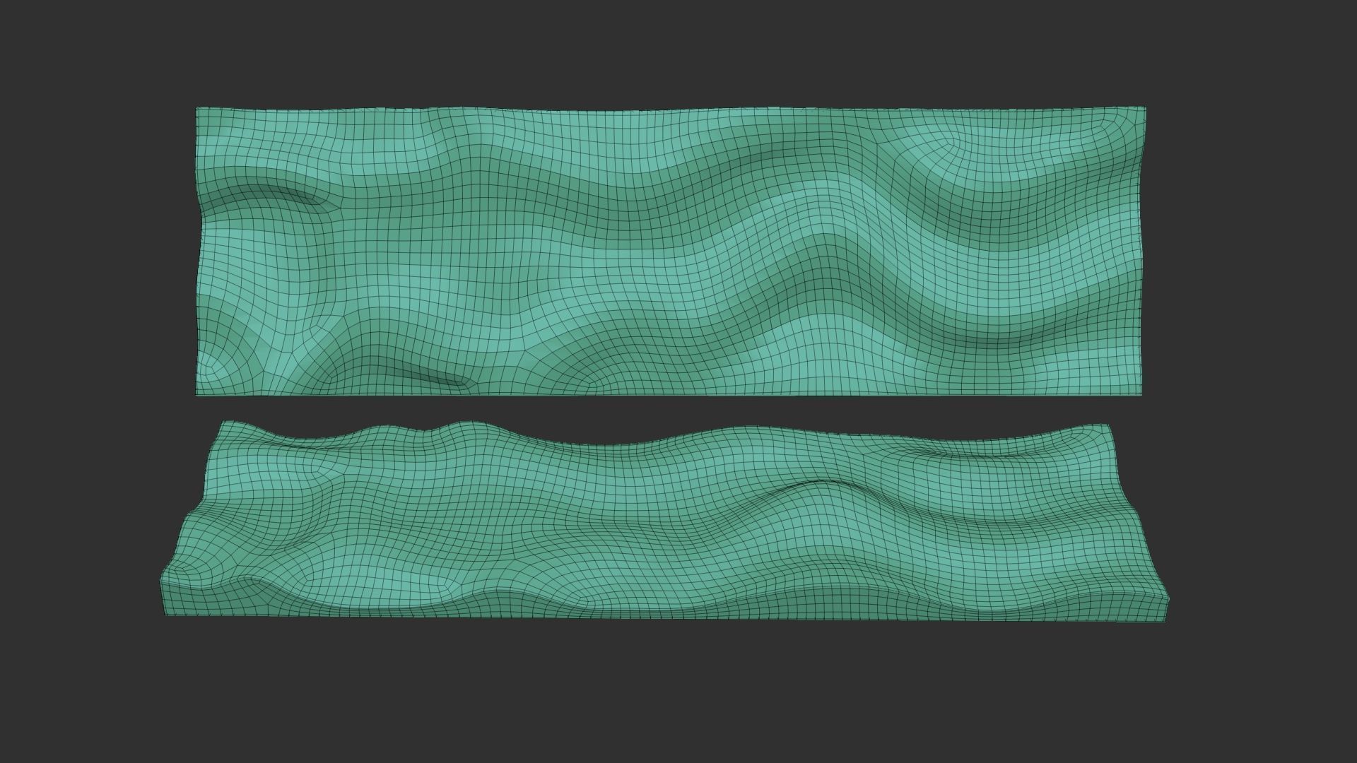 Wavy Wall Art Panel 3D model_10
