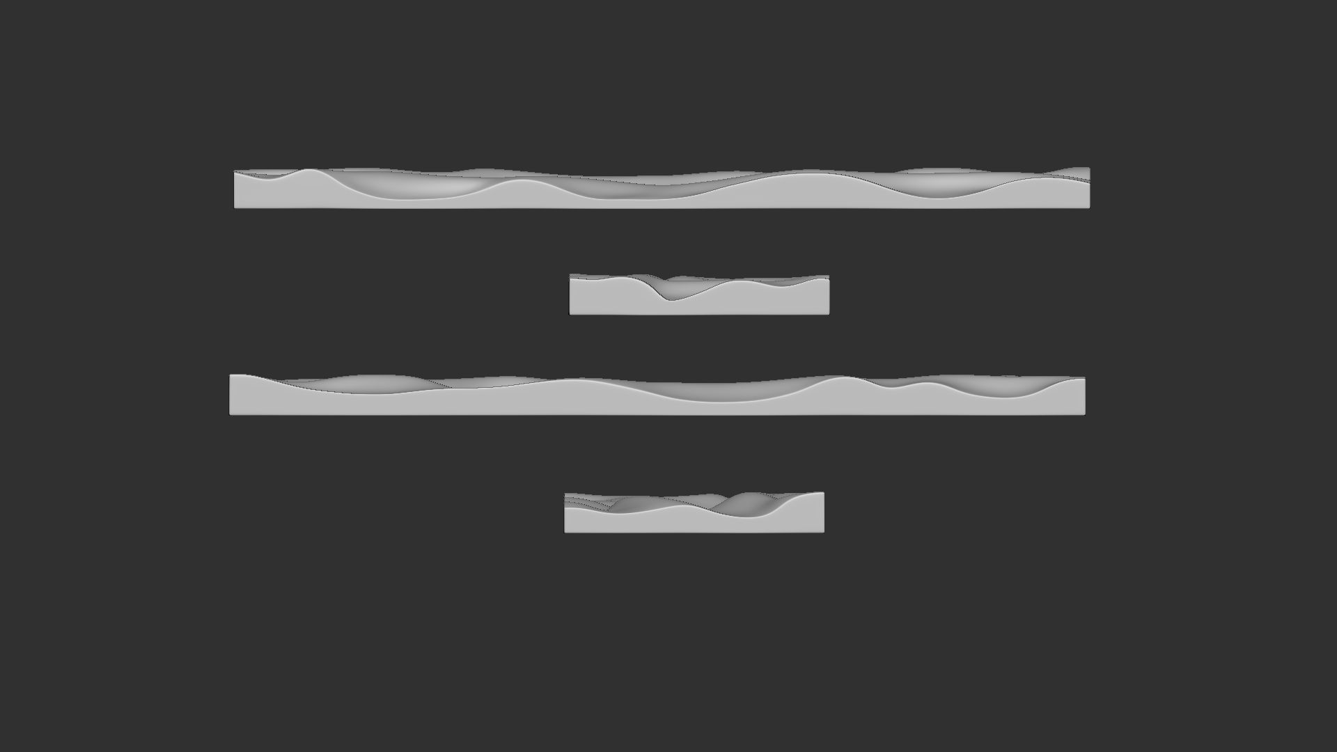 Wavy Wall Art Panel 3D model_4