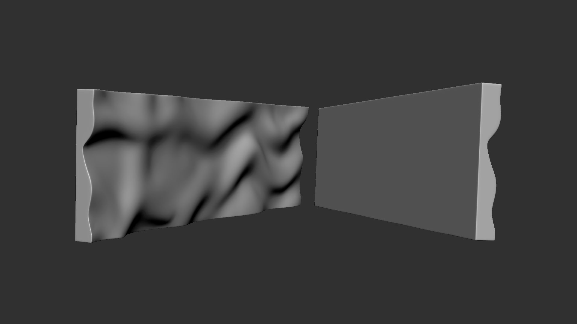 Wavy Wall Art Panel 3D model_8