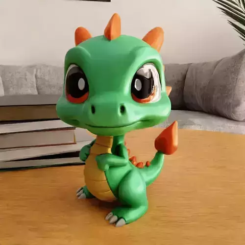 Cute Baby Dragon 3D Print  Adorable Desk or Shelf Decor
