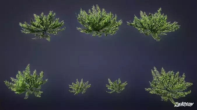 FOLIAGE - Juniper 01 - LOW POLY AND NANITE