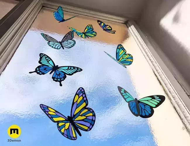 Butterfly Stained Glass Free 3D print model