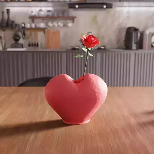 Heart Shaped Vase V1 - 023