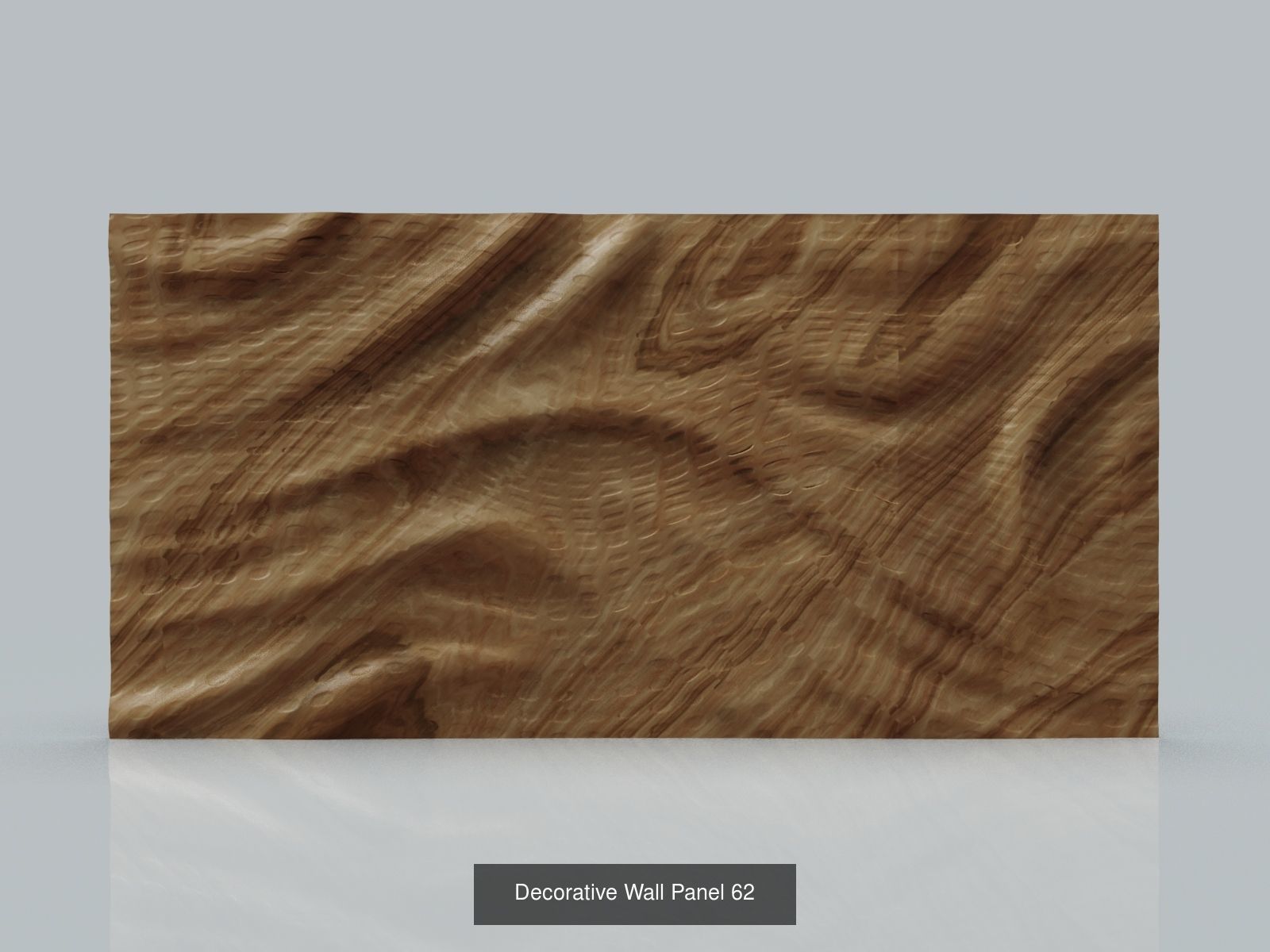 Decorative Wavy Wall Art Panels Set 3D Model Collection_4