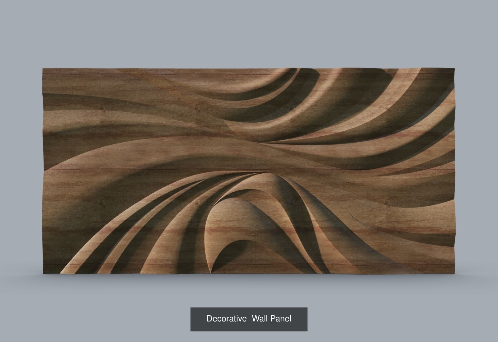 Decorative Wavy Wall Art Panels Set 3D Model Collection_3