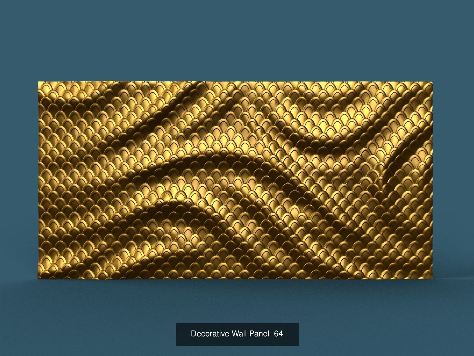 Decorative Wavy Wall Art Panels Set 3D Model Collection_6