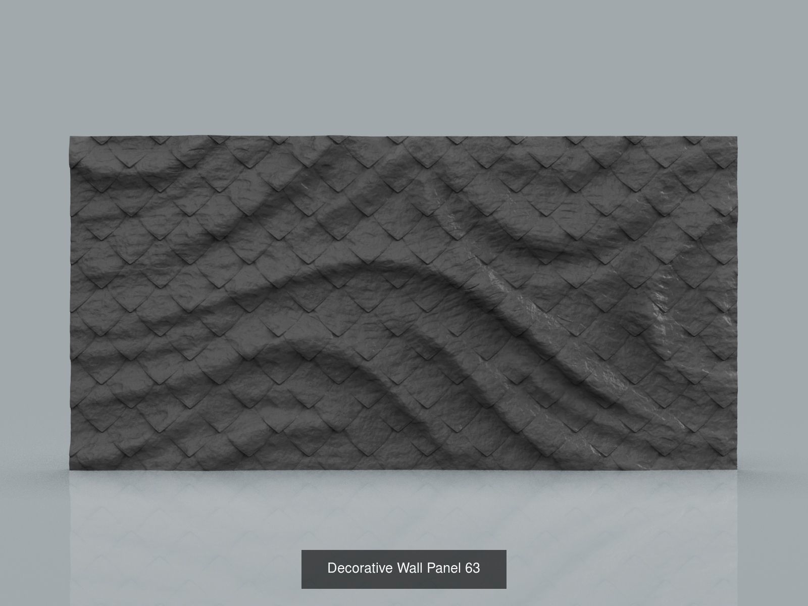 Decorative Wavy Wall Art Panels Set 3D Model Collection_5