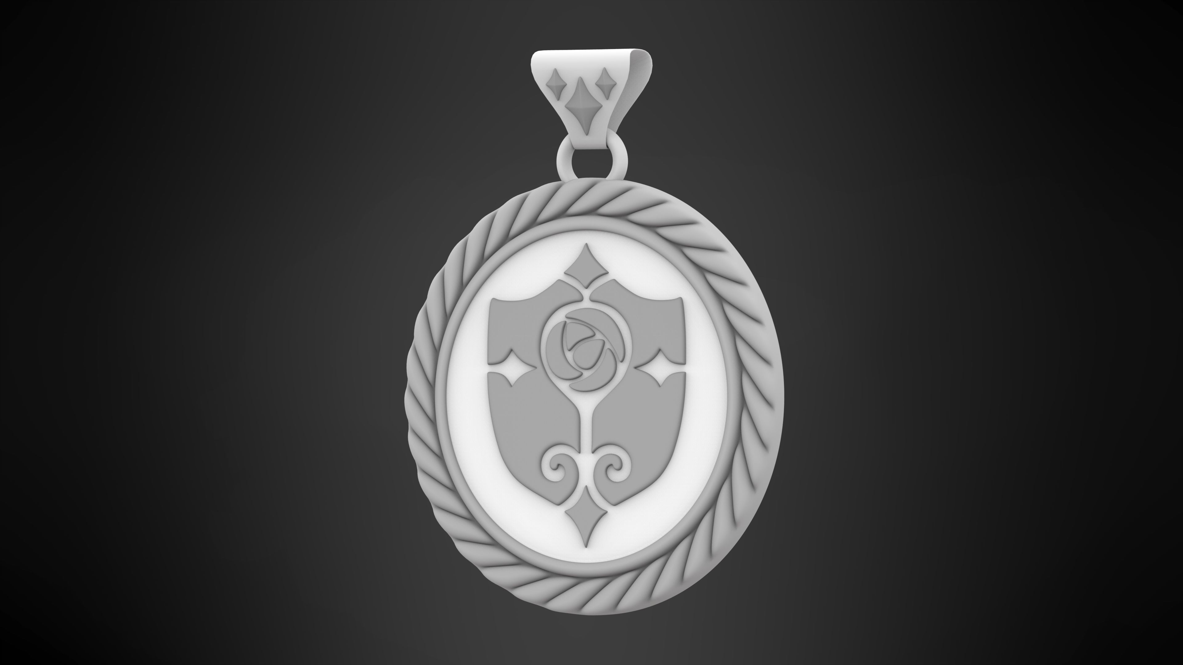 Parma Cordis Pendant 3D print model_4