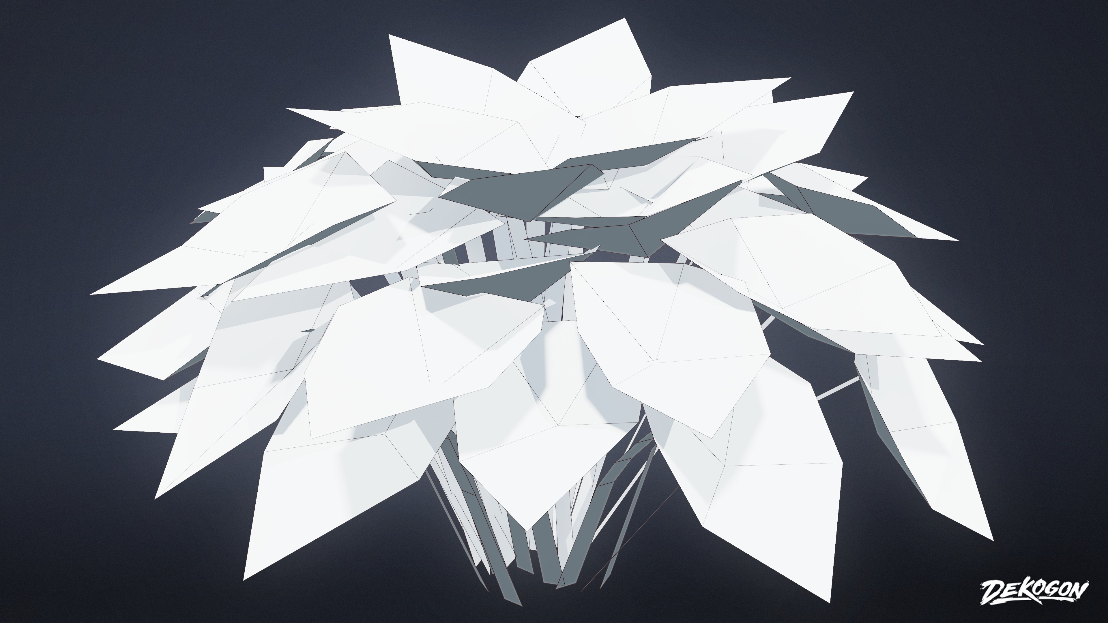 FOLIAGE - Patriot Hosta 01 - LOW POLY Low-poly 3D model_8