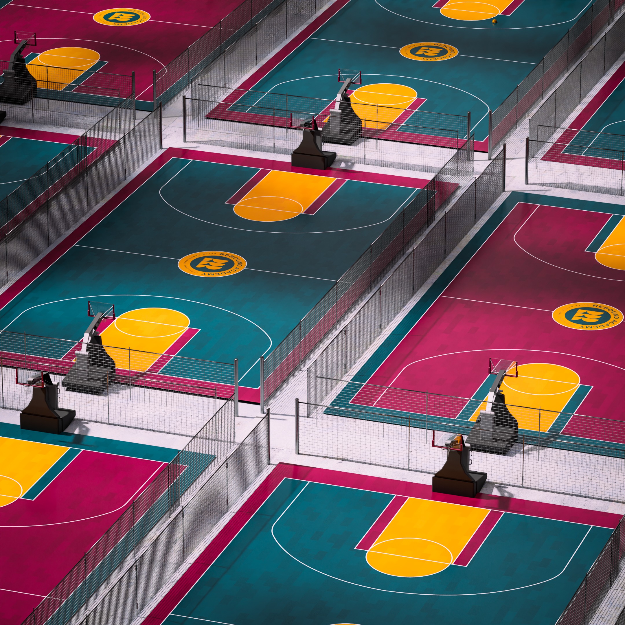 BasketBall Court 3D model_6