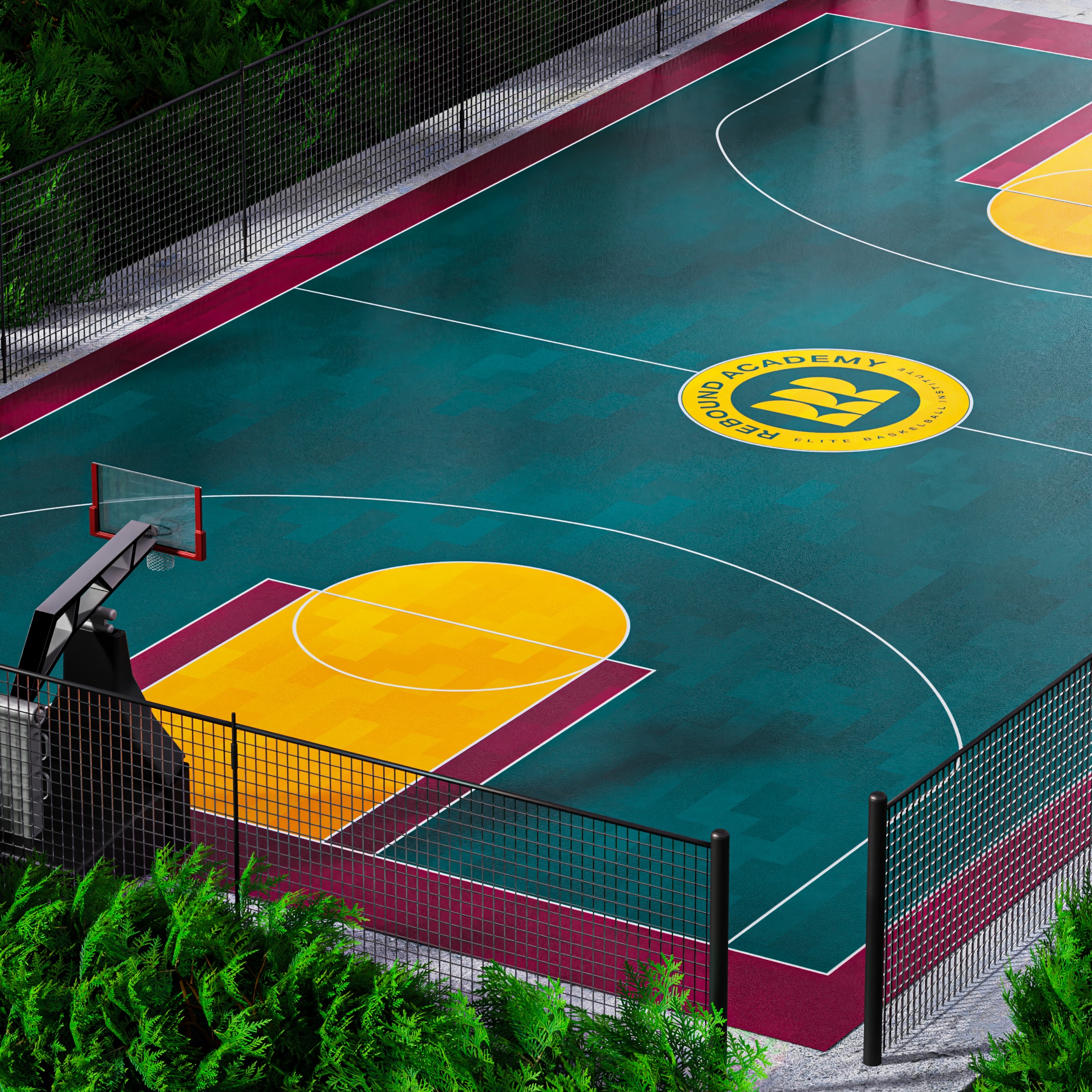 BasketBall Court 3D model_2