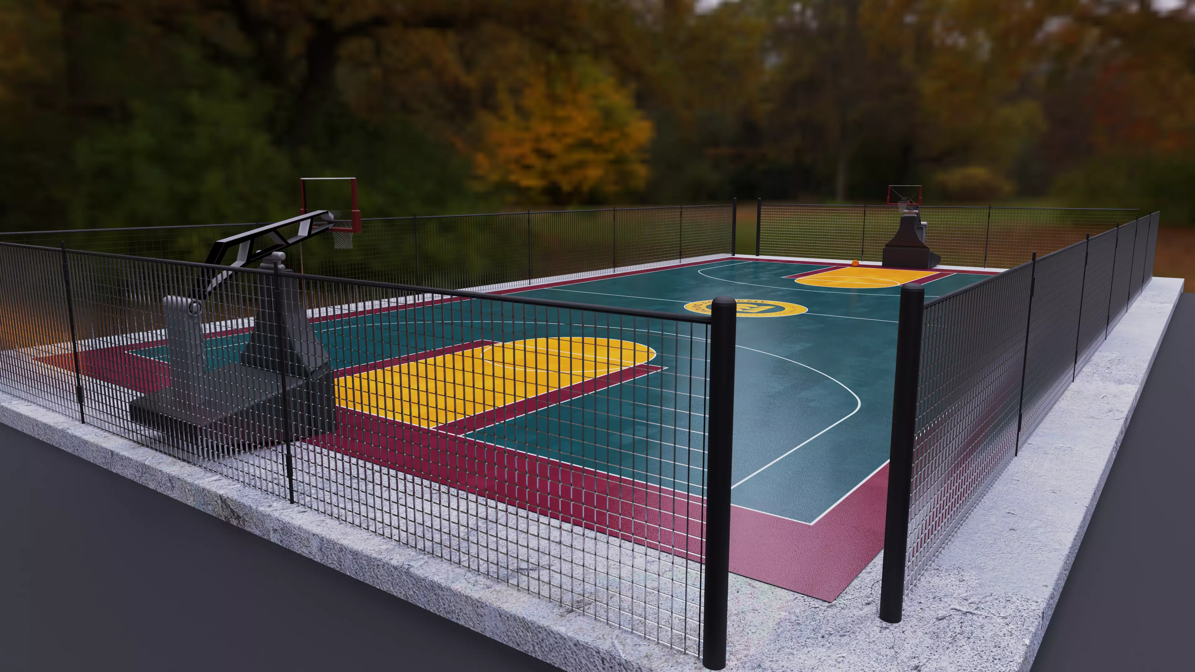 BasketBall Court 3D model_0