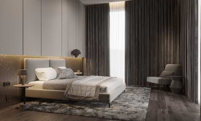 Bedroom interior scenes 3D model