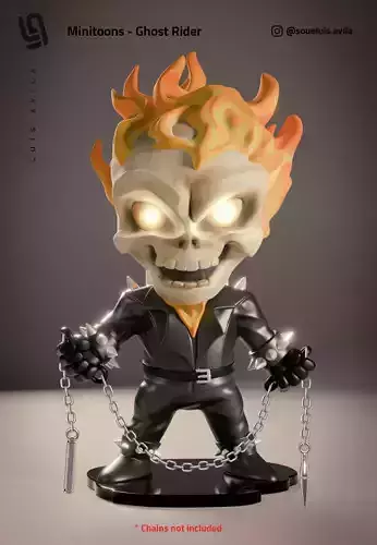 Minitoon Statue - Ghost Rider