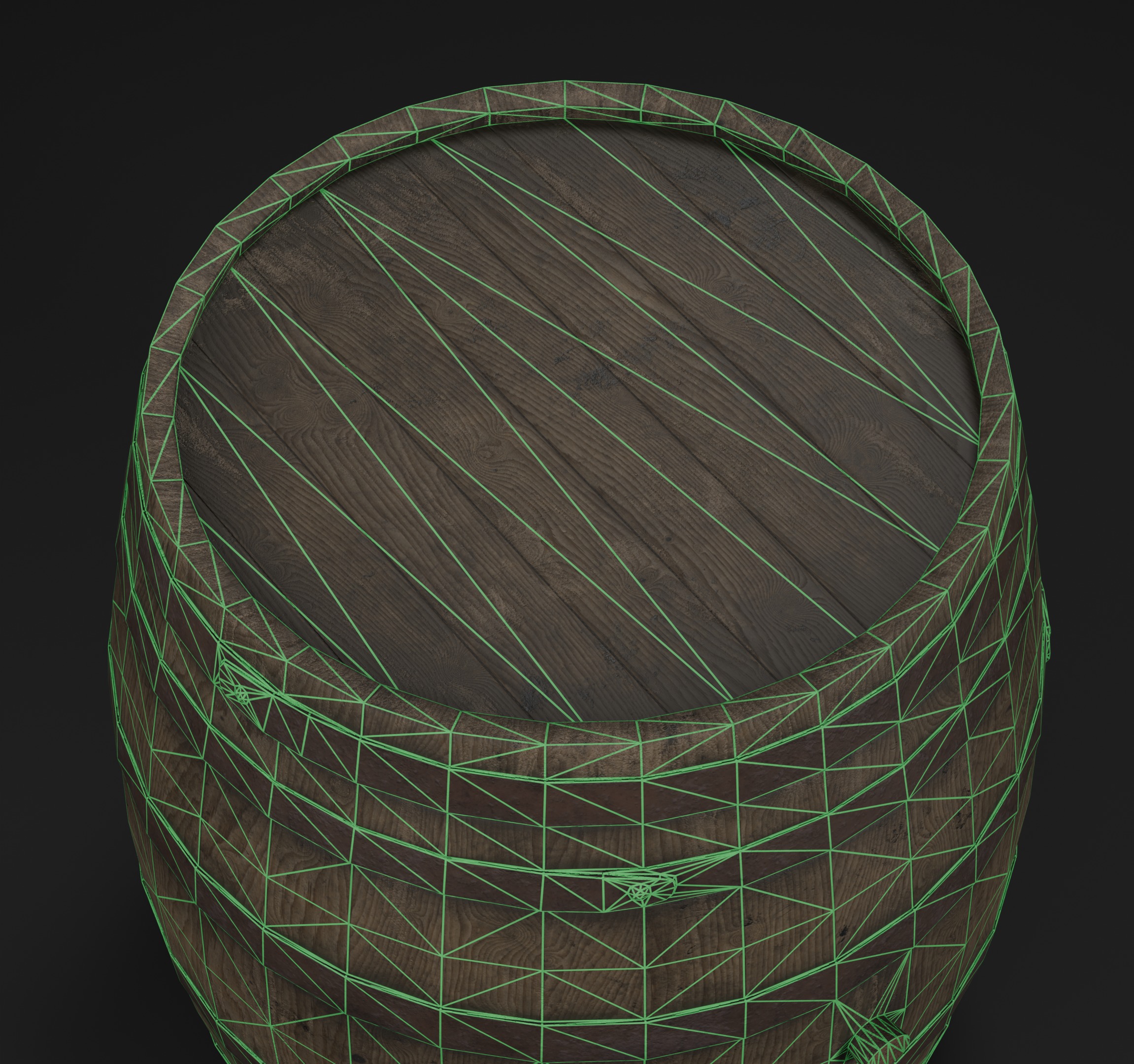 Wooden Barrel - 5 Variations - Game Ready Low-poly 3D model_3