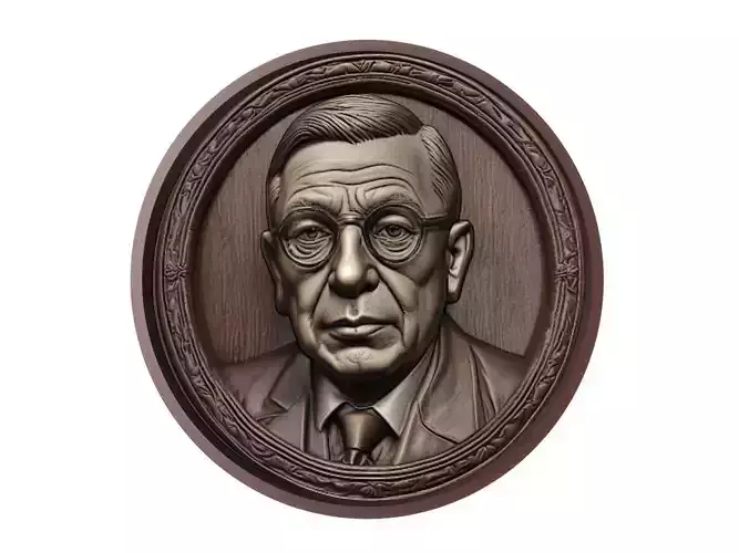 Jean-Paul Sartre Medallion