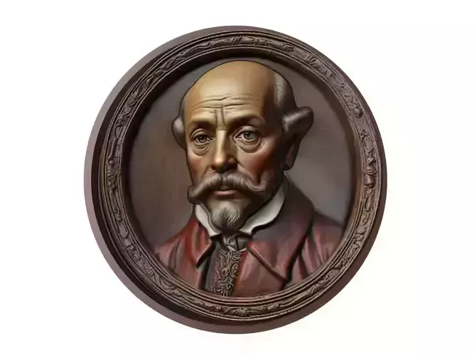 Michel de Montaigne Medallion 3D print model