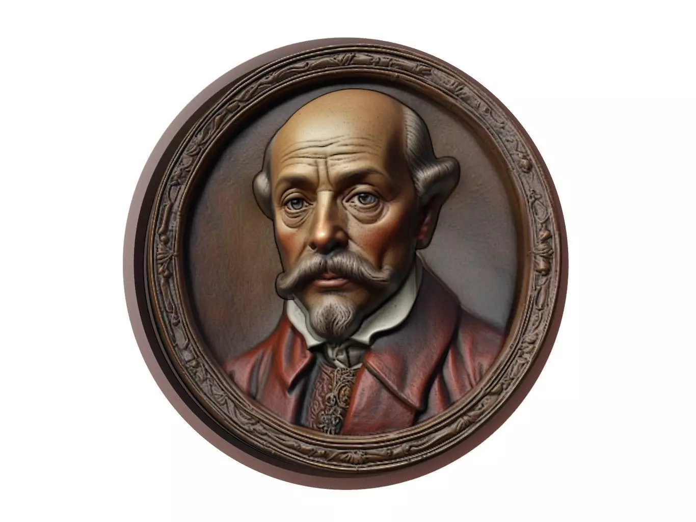 Michel de Montaigne Medallion 3D print model_0
