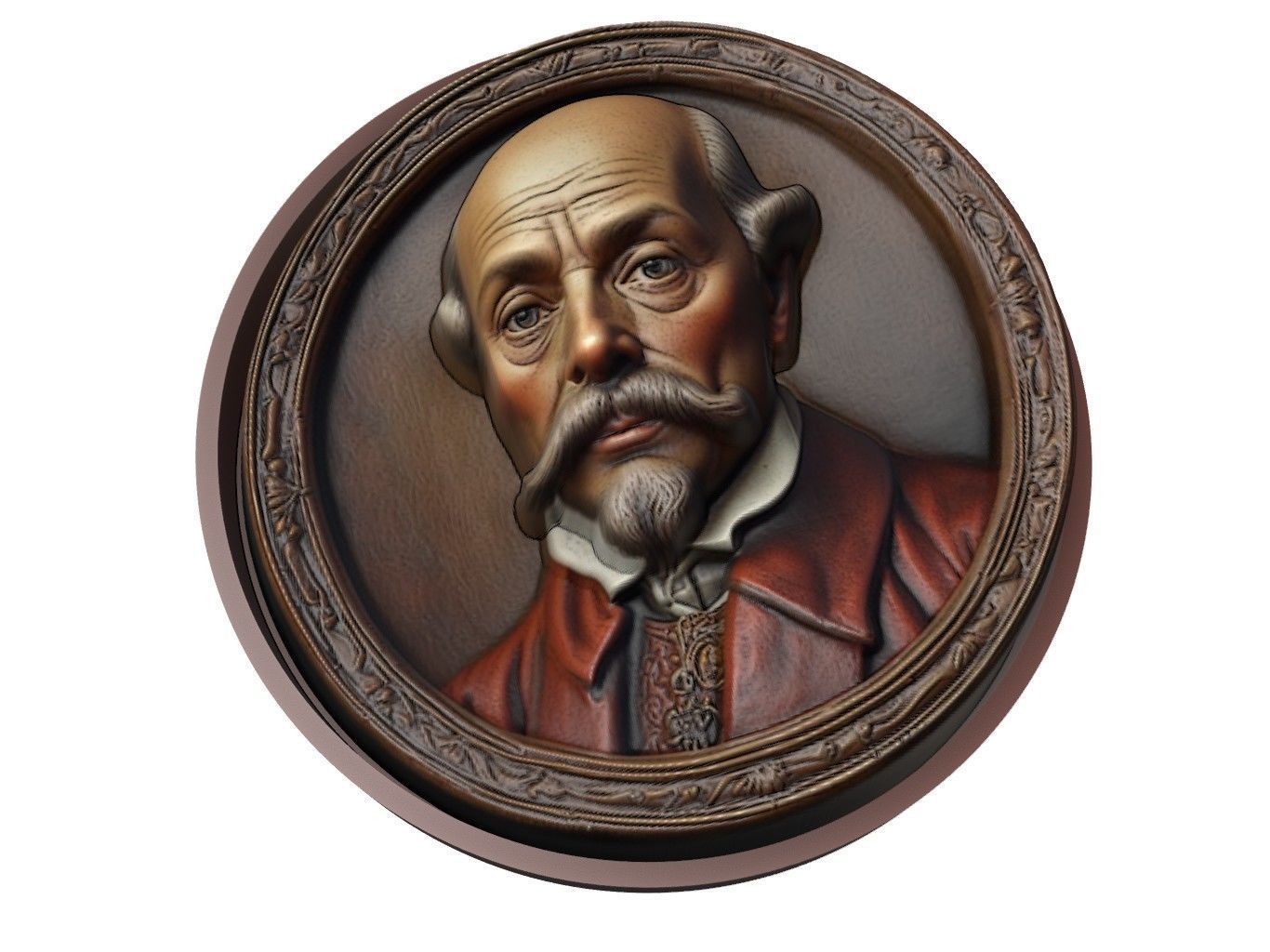 Michel de Montaigne Medallion 3D print model_1