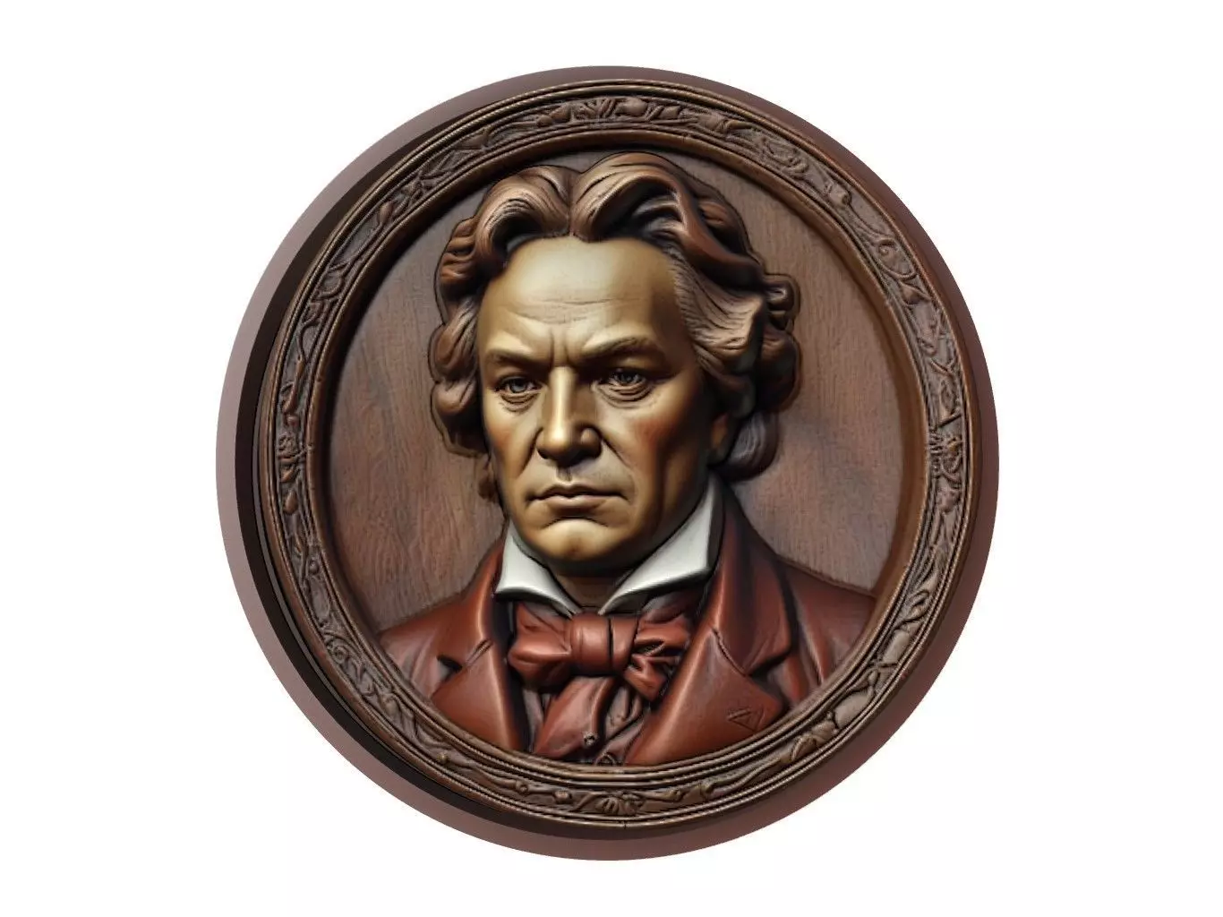 Ludwig van Beethoven Medallion 3D print model