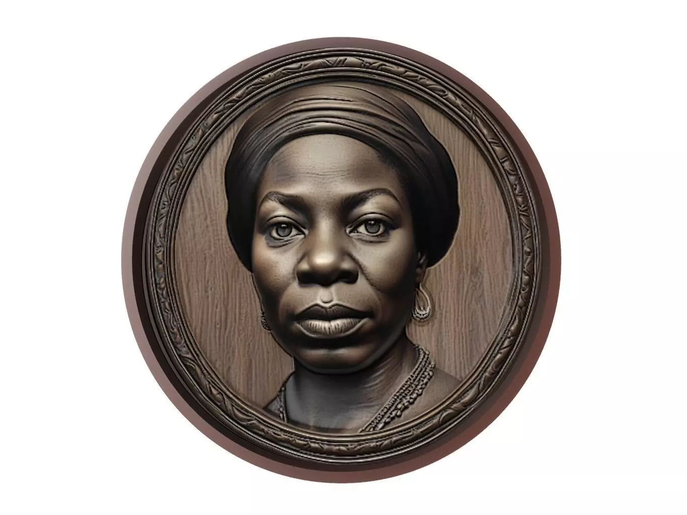Nina Simone Medallion 3D print model