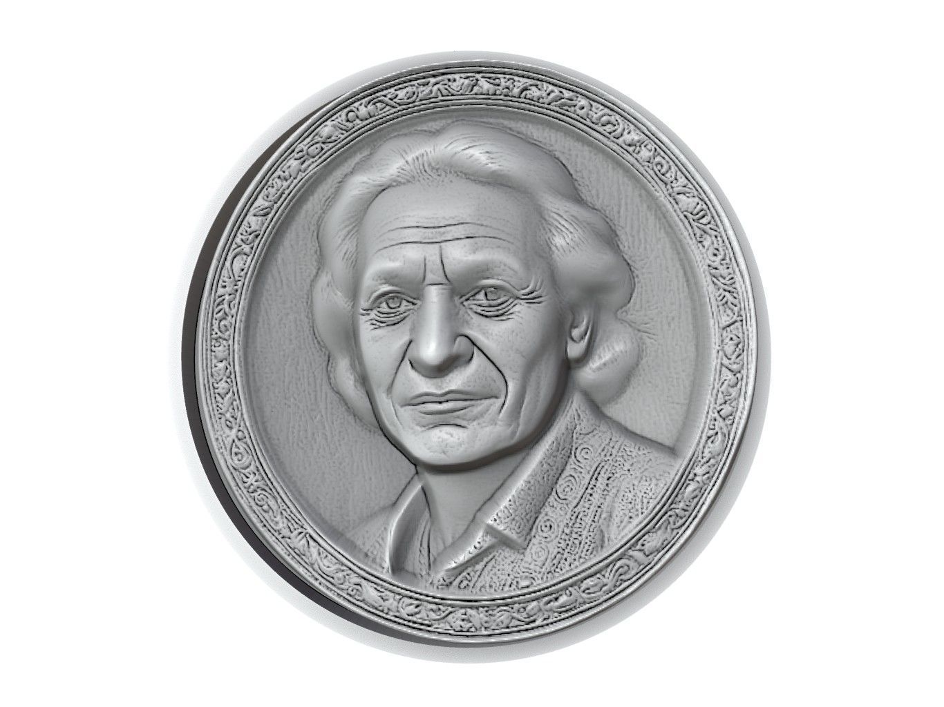 Ravi Shankar Medallion 3D print model_2