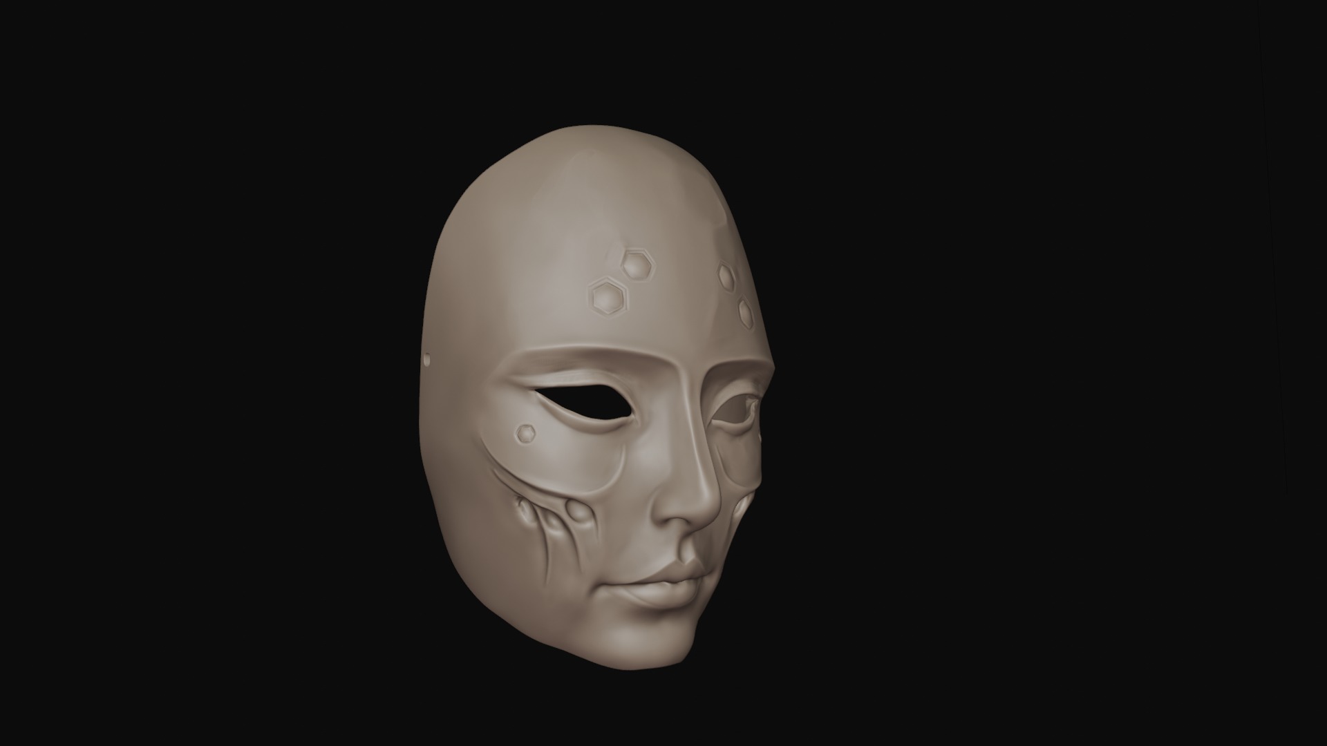Elise mask - Noxus trailer - League of Legends 3D print model_3